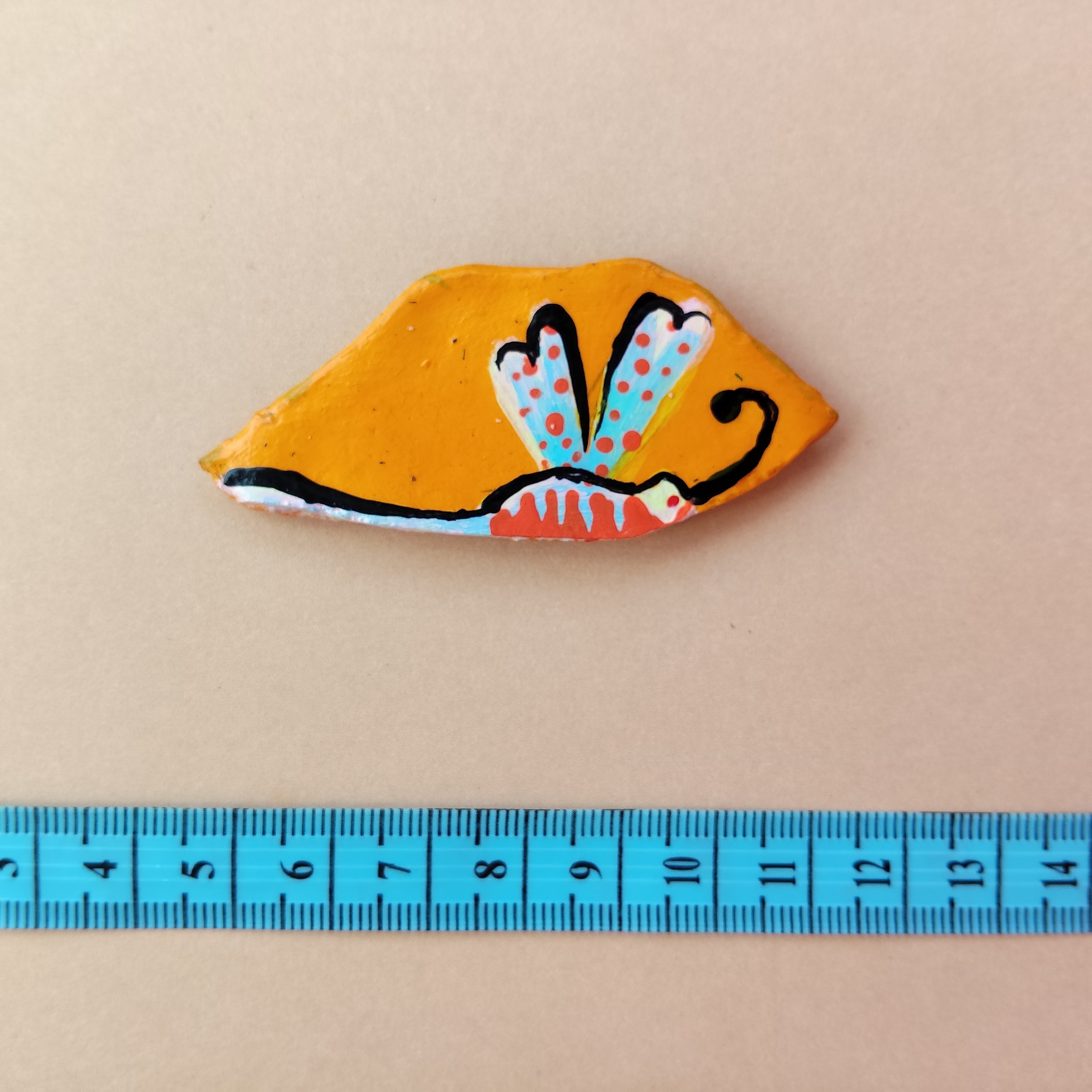 Artistic, eco-friendly hand-crafted magnet inspired from monsoon fly - Sustainable Home Decor & Upcycled Glass